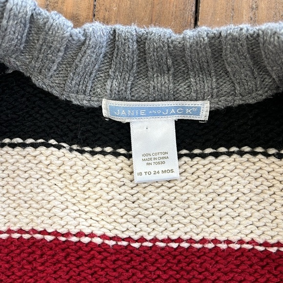 Janie and jack striped zip front cardigan sweater - Picture 5 of 7